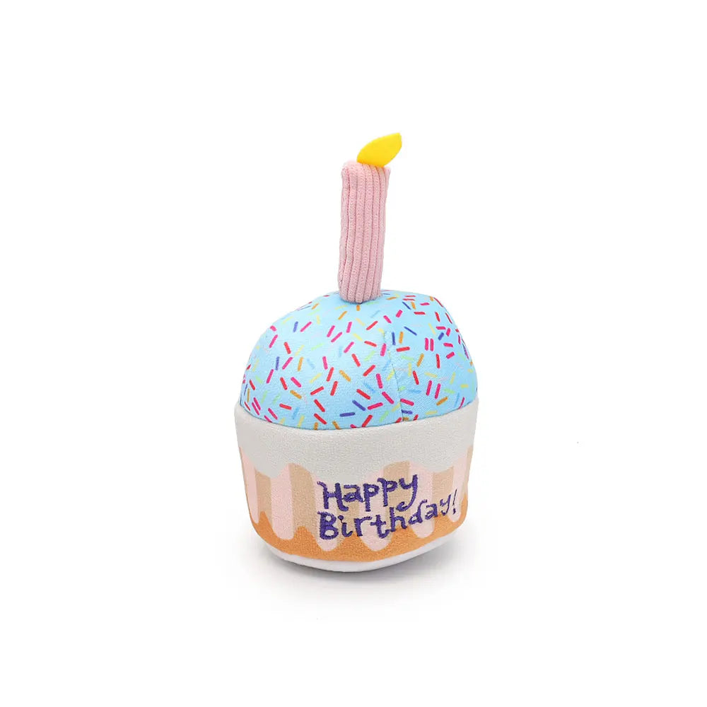 Plush Squeaky Birthday Cake Dog Toys