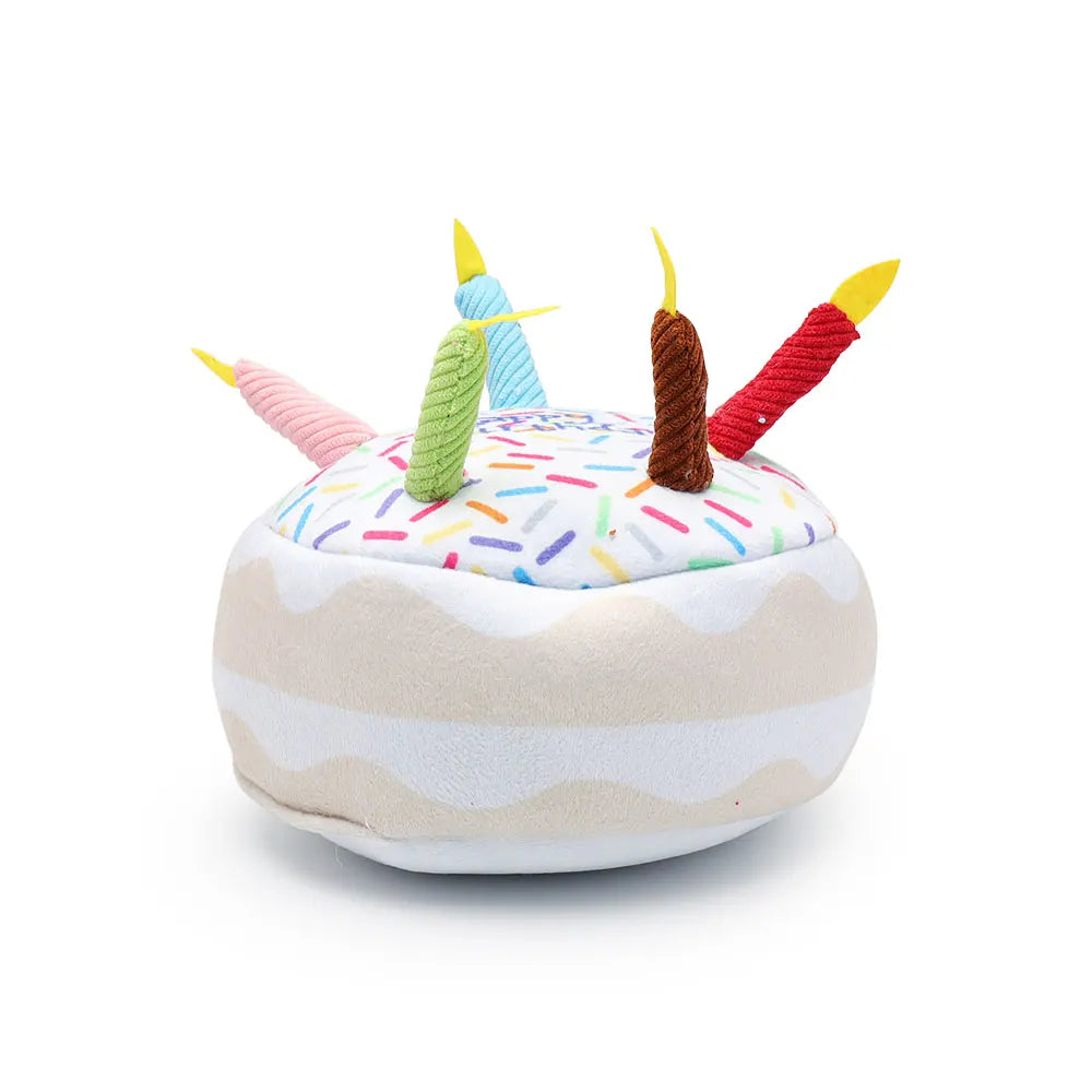 Plush Squeaky Birthday Cake Dog Toys