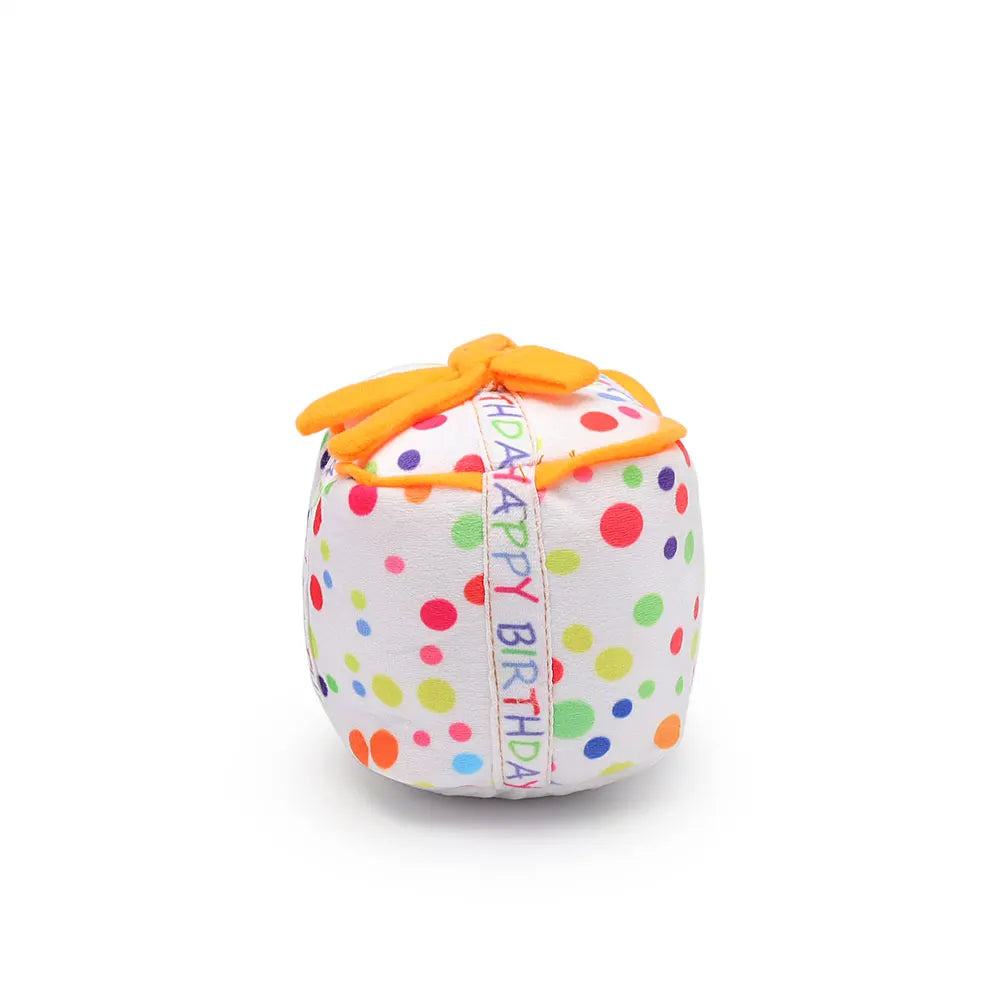 Plush Squeaky Birthday Cake Dog Toys