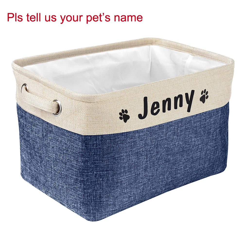 Personalized Foldable Dog Toys Basket Bag