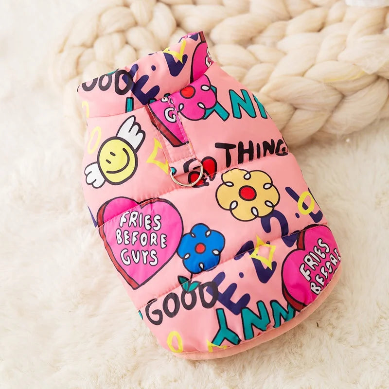 Cute Print Dog Vest Jacket