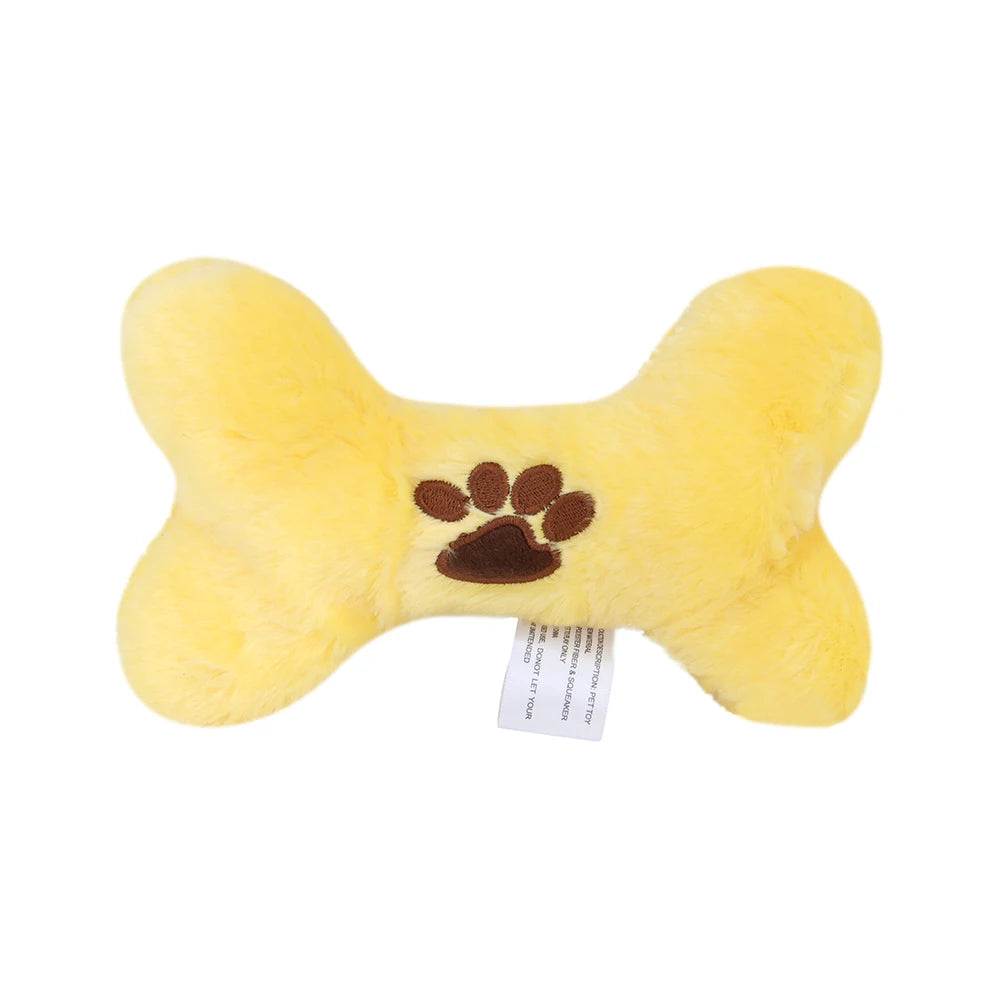 Plush Bone Sound Dog Squeak Toys