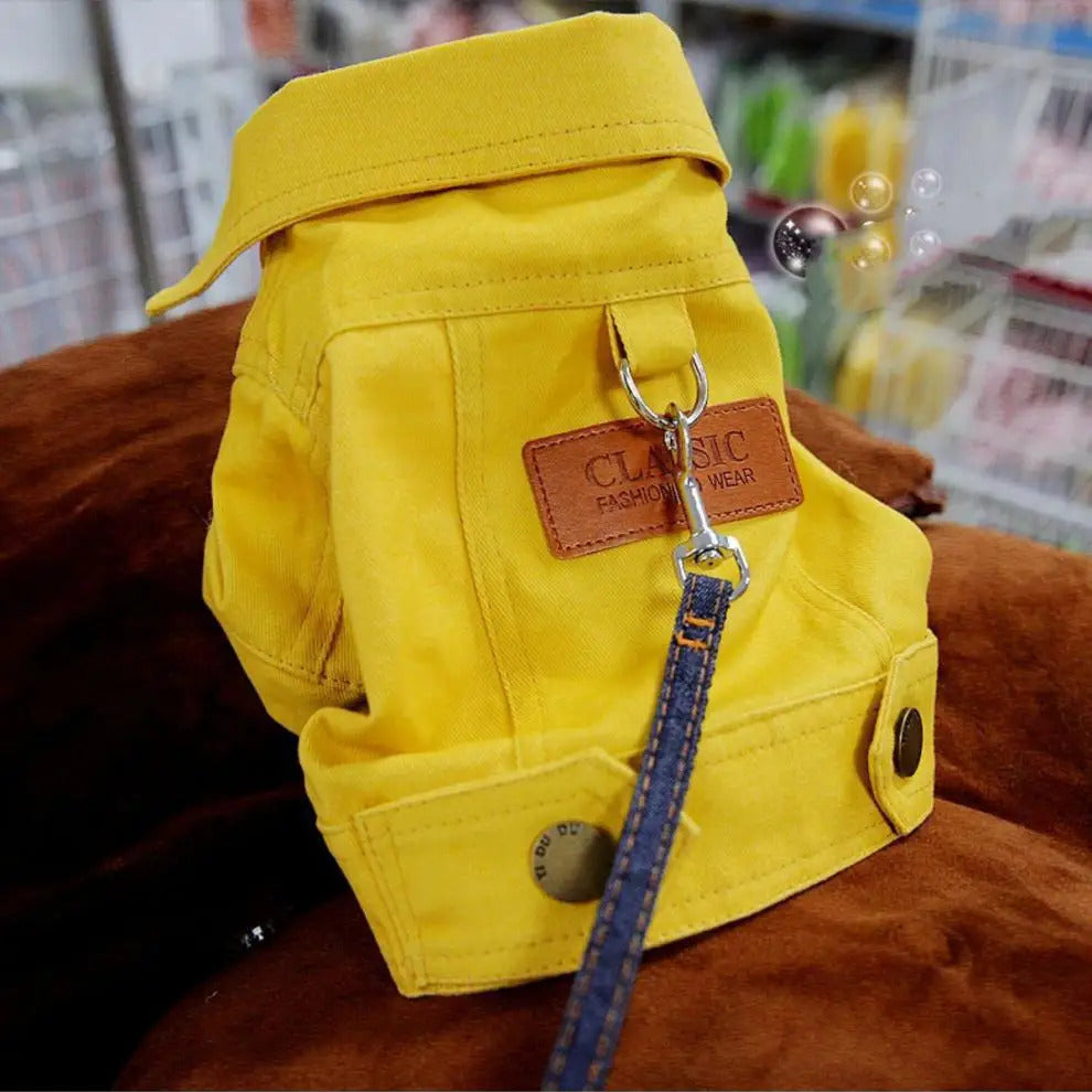 Spring Dog Suit Outfits Denim Coat