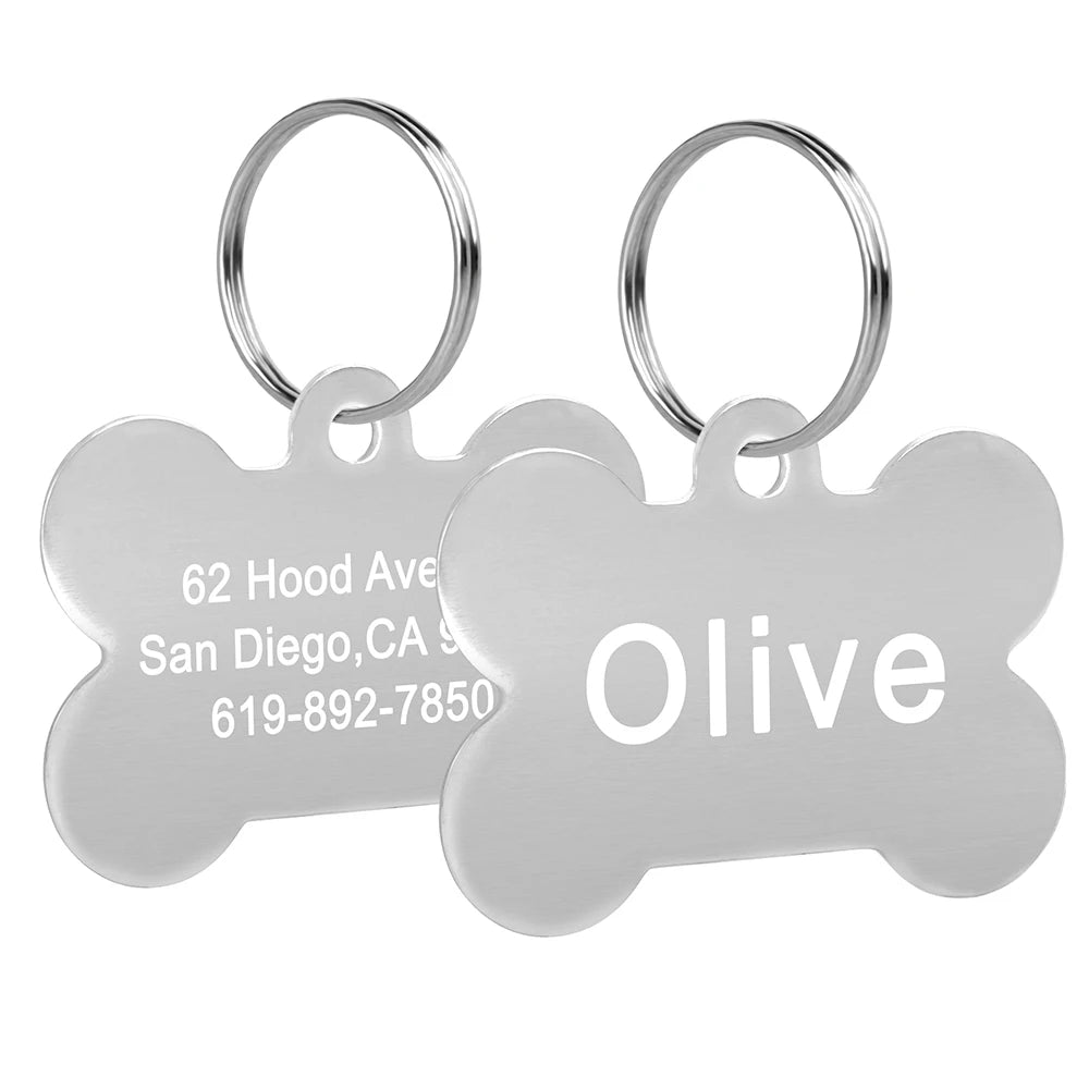 Bone-Shaped Personalized Pet ID Tag