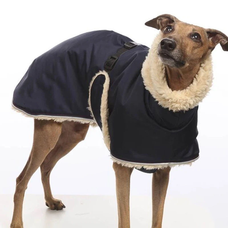 Greyhound Fleece Lined Winter Warm Dog Jacket