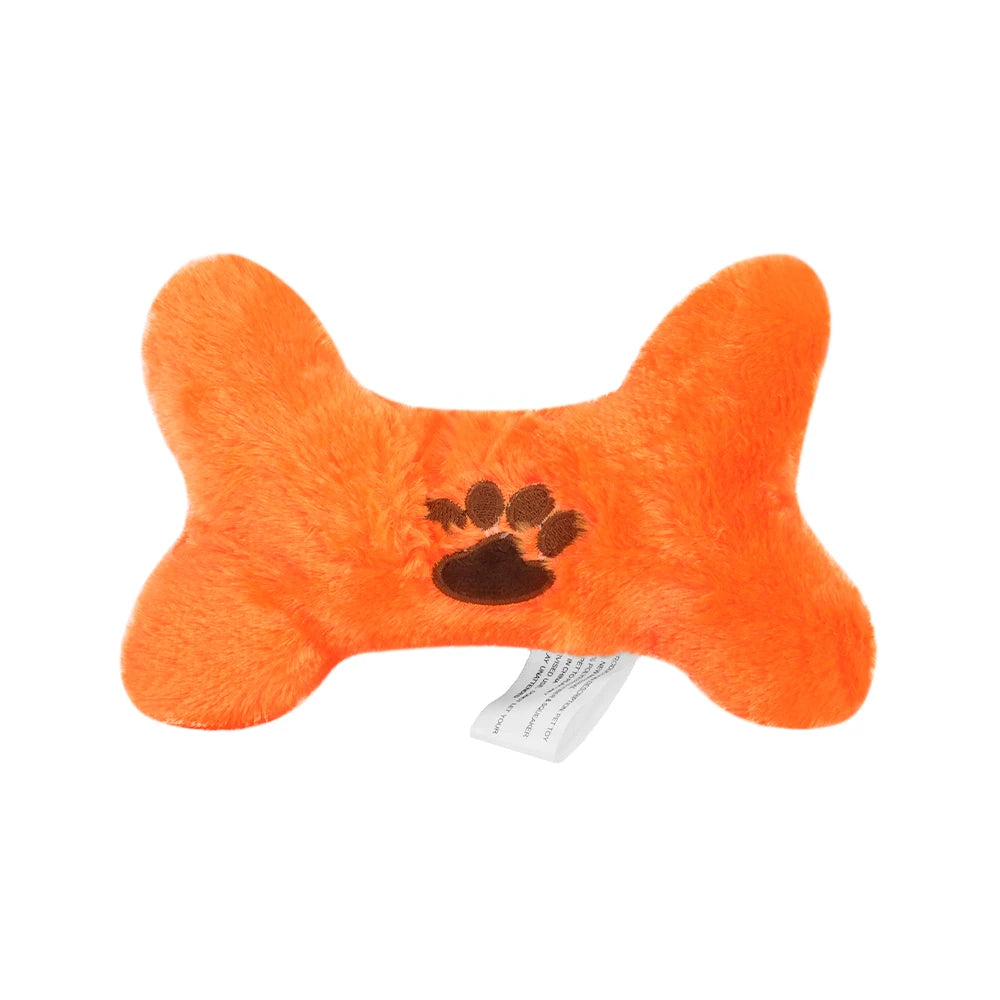 Plush Bone Sound Dog Squeak Toys