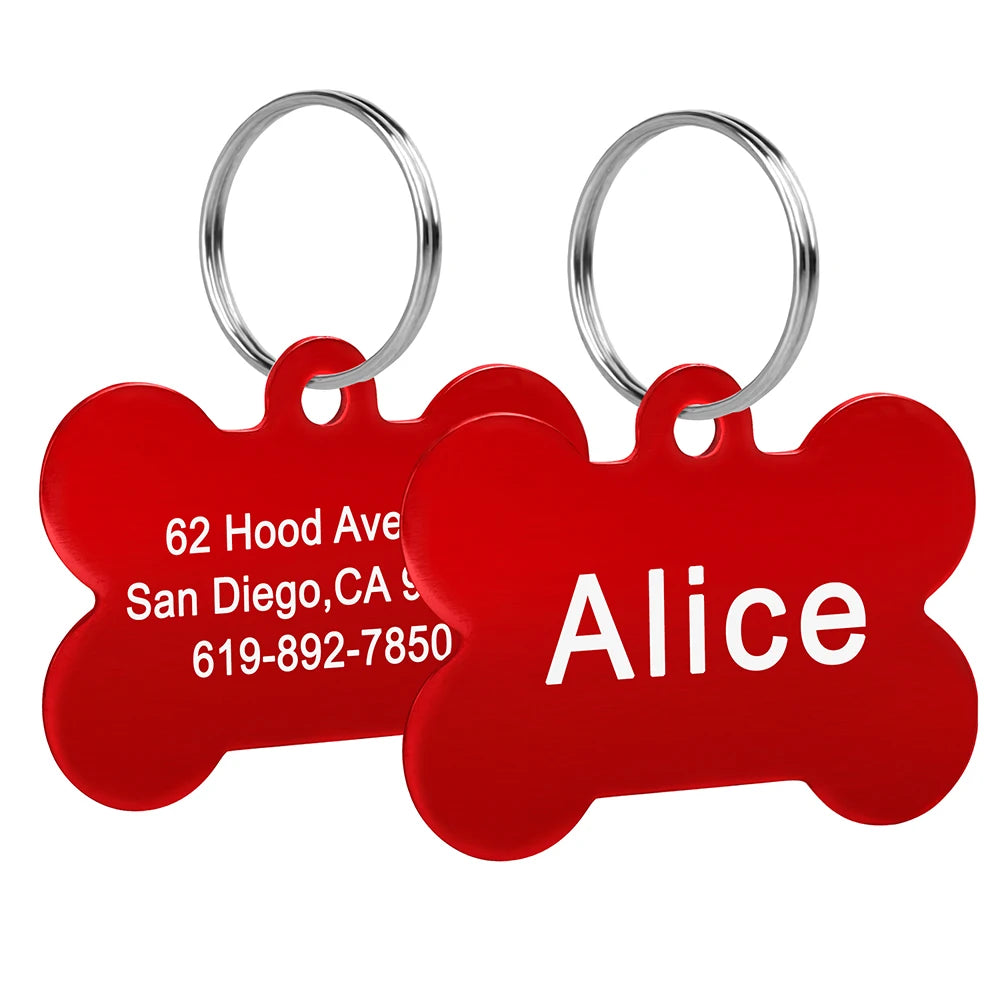 Bone-Shaped Personalized Pet ID Tag