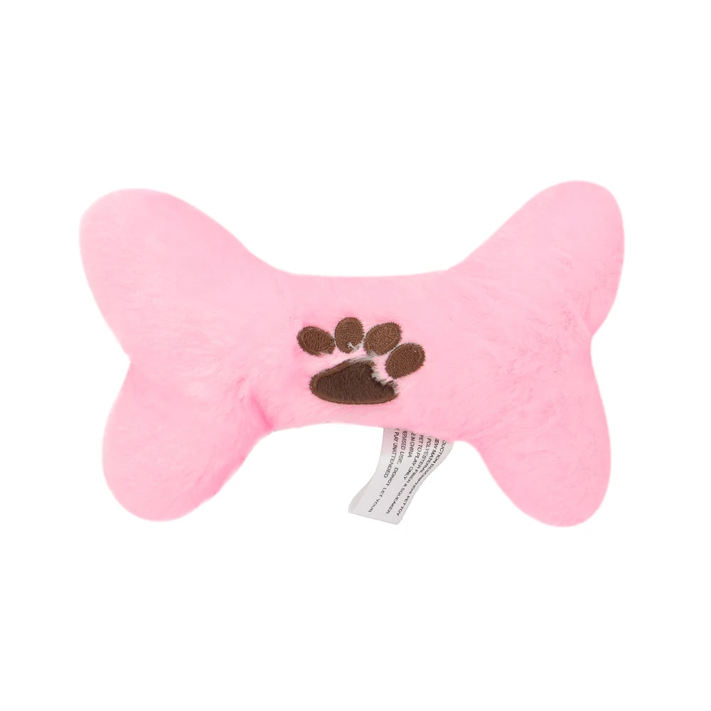 Plush Bone Sound Dog Squeak Toys