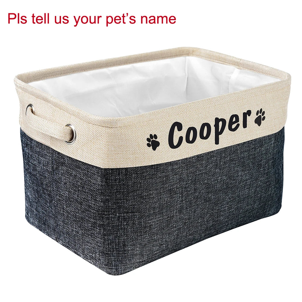 Personalized Foldable Dog Toys Basket Bag