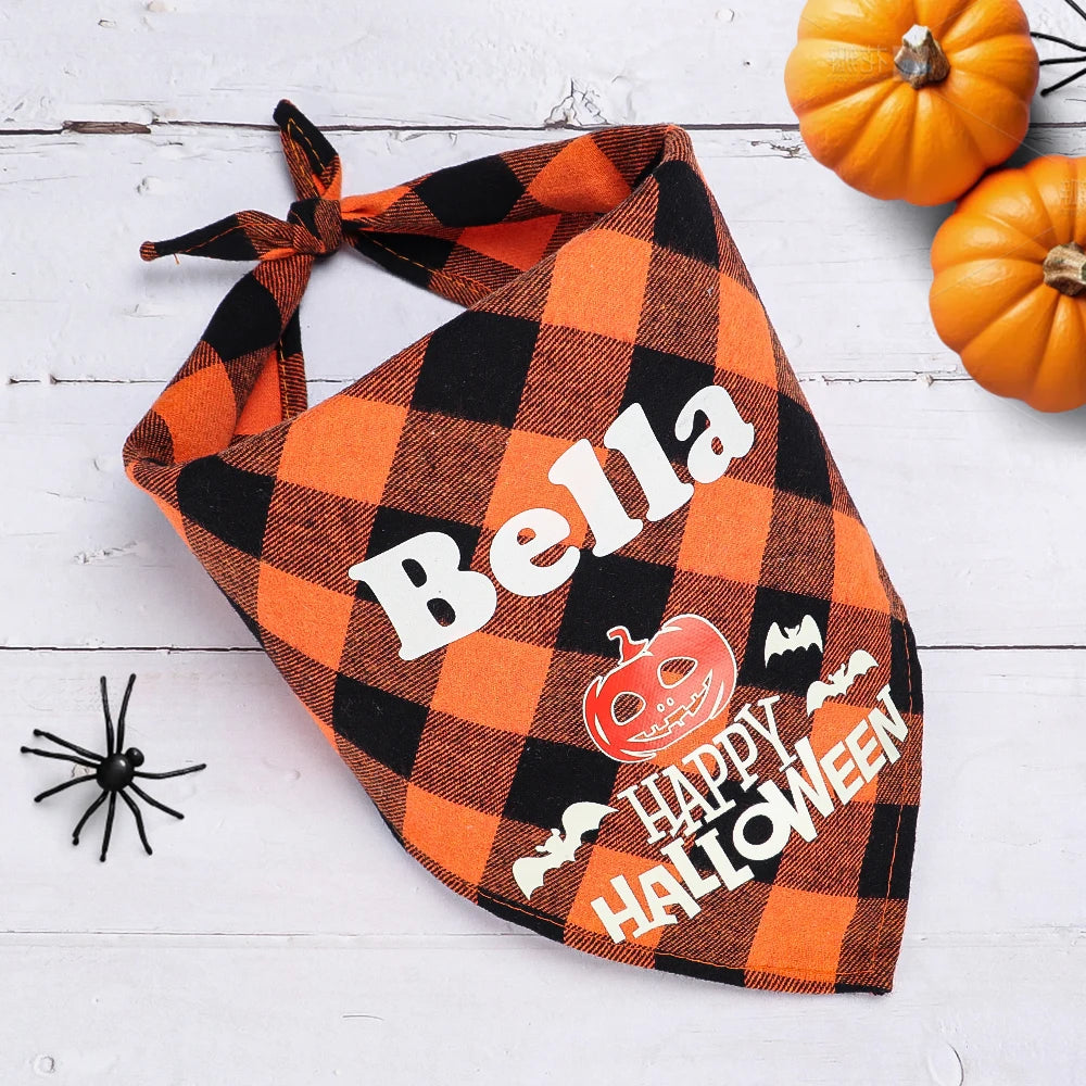 Custom Dog Halloween Bandana Collars