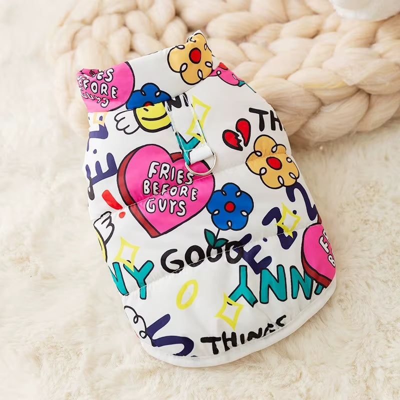 Cute Print Dog Vest Jacket