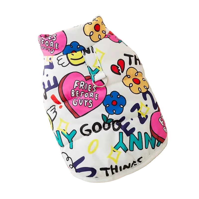 Cute Print Dog Vest Jacket