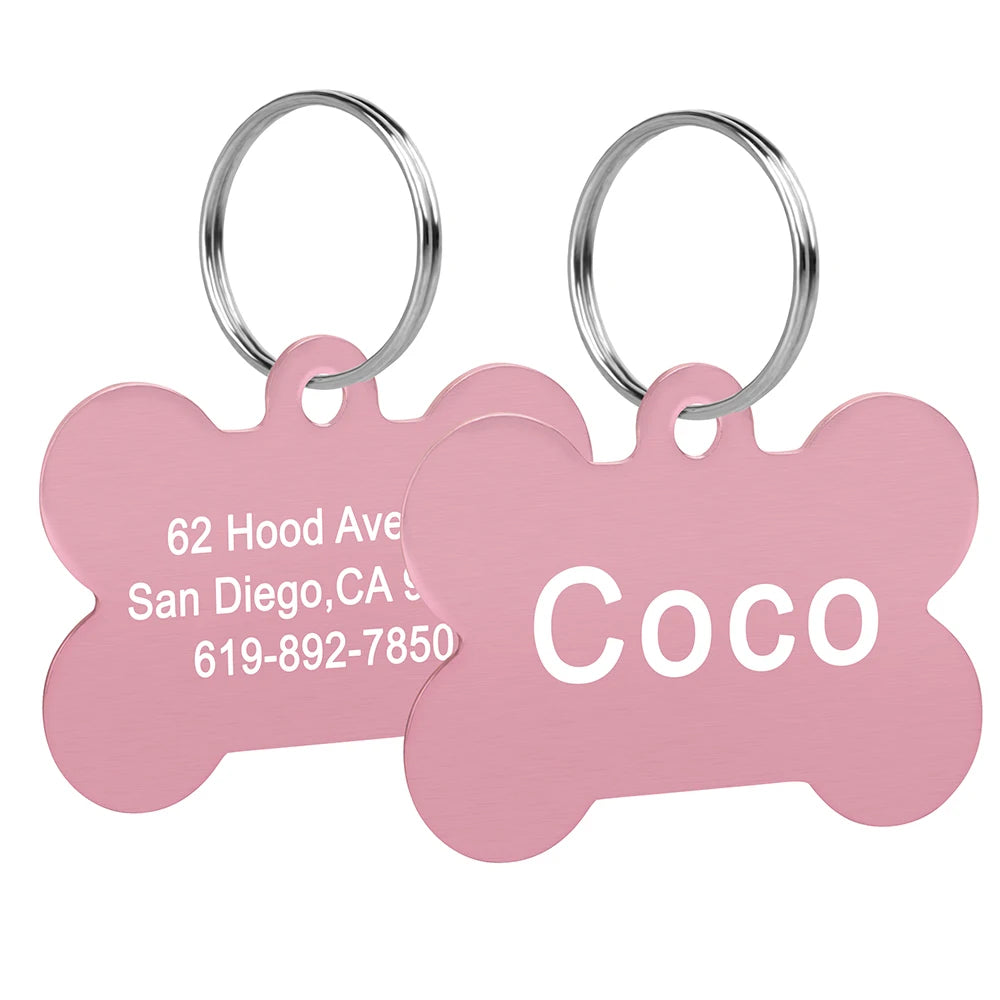 Bone-Shaped Personalized Pet ID Tag