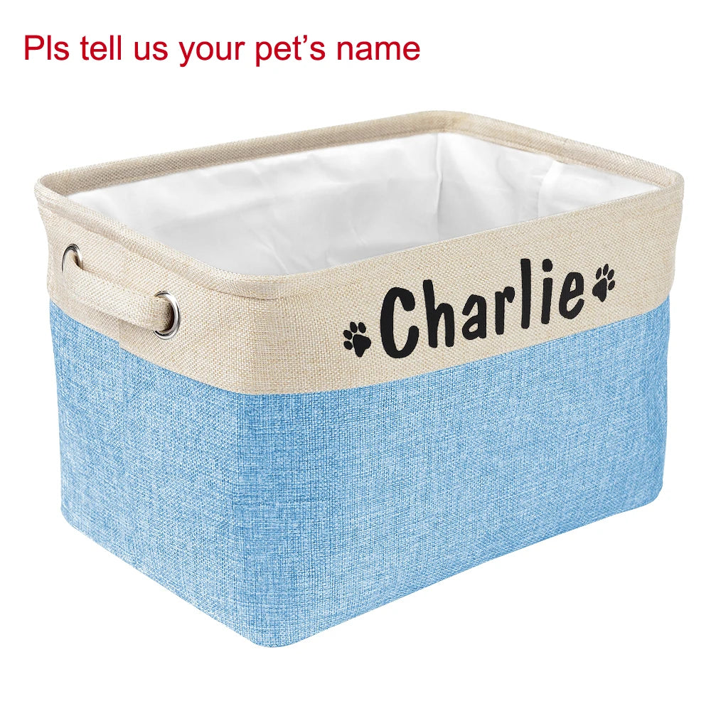 Personalized Foldable Dog Toys Basket Bag