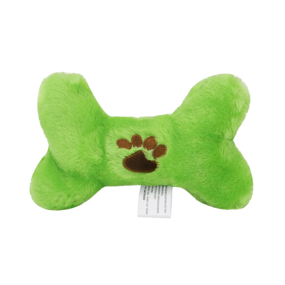 Plush Bone Sound Dog Squeak Toys