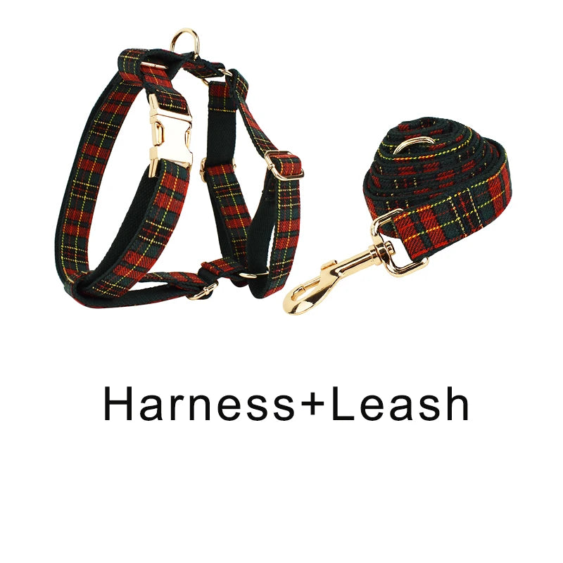 Luxury Collar Leash Dog Harness Set