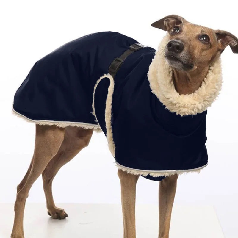 Greyhound Fleece Lined Winter Warm Dog Jacket