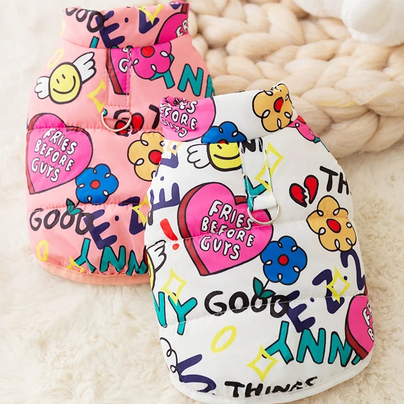 Cute Print Dog Vest Jacket
