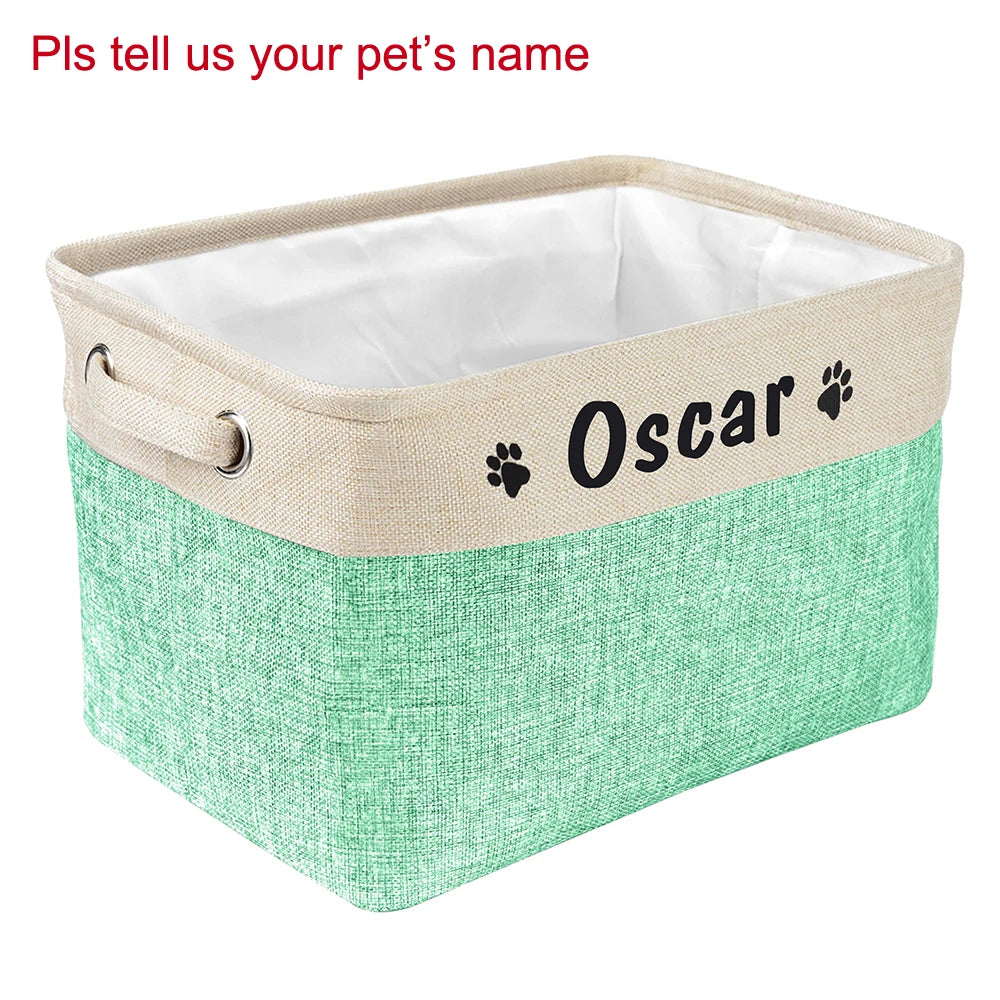 Personalized Foldable Dog Toys Basket Bag