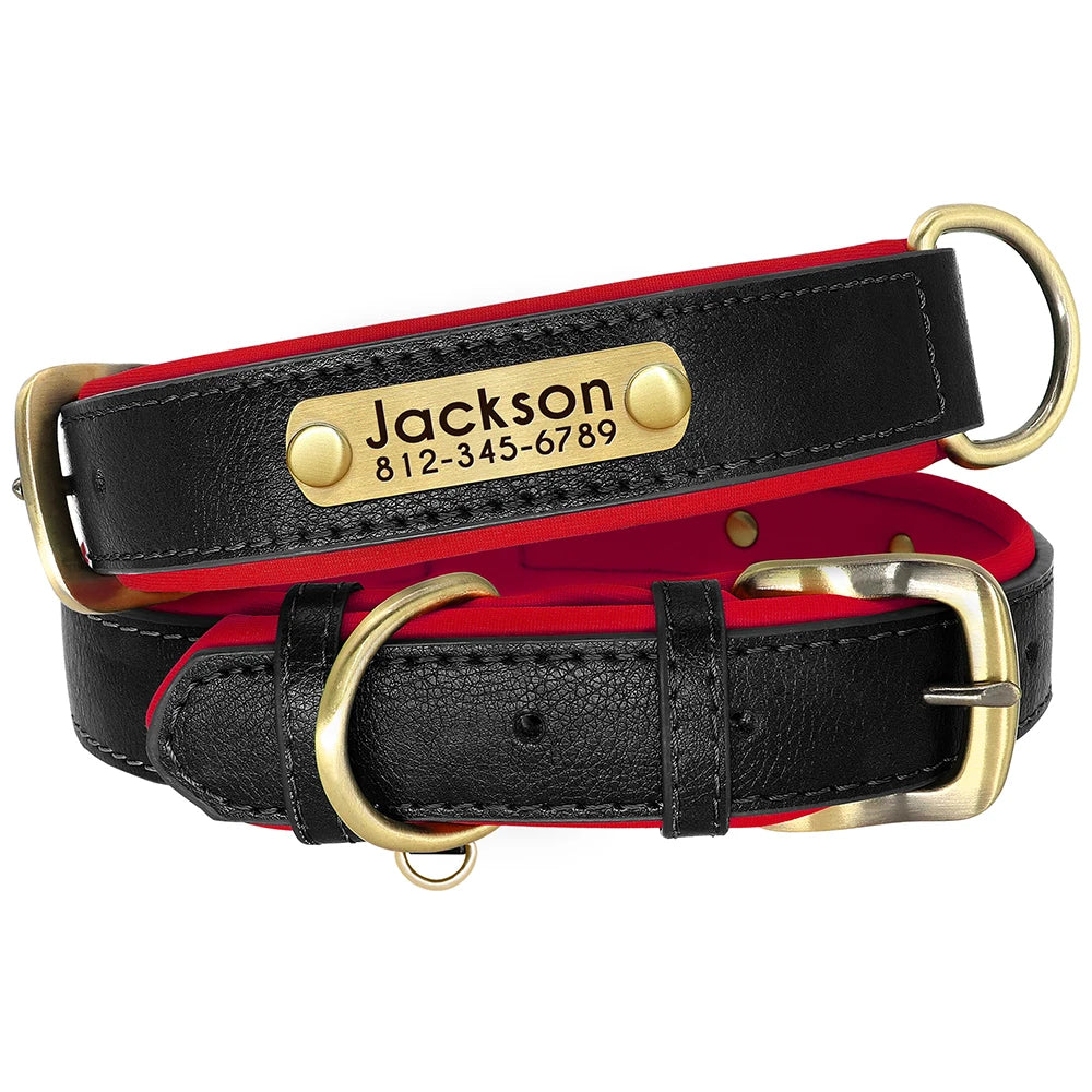 Personalized PU Leather Dog Collar