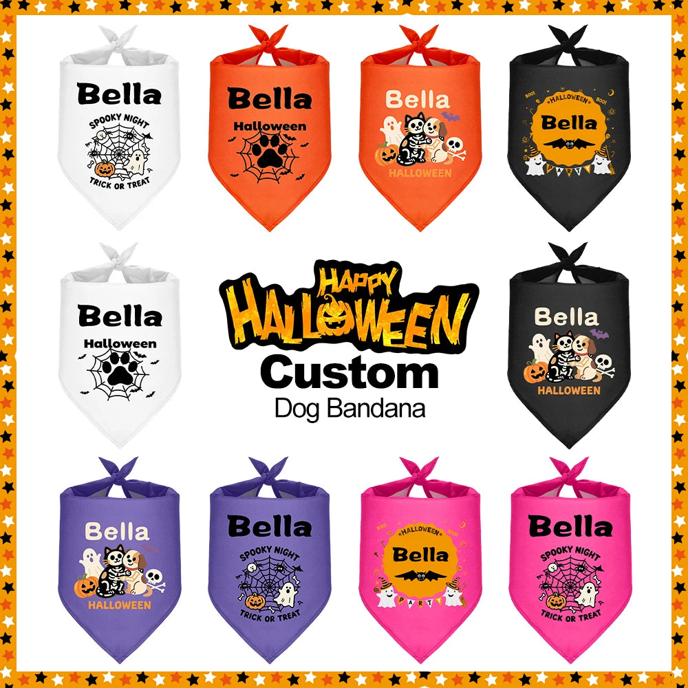 Custom Halloween Dog Bandanas
