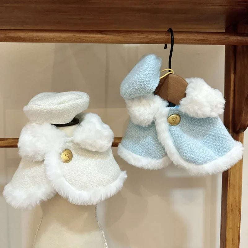 Rabbit Fur Dog Cloak Coat