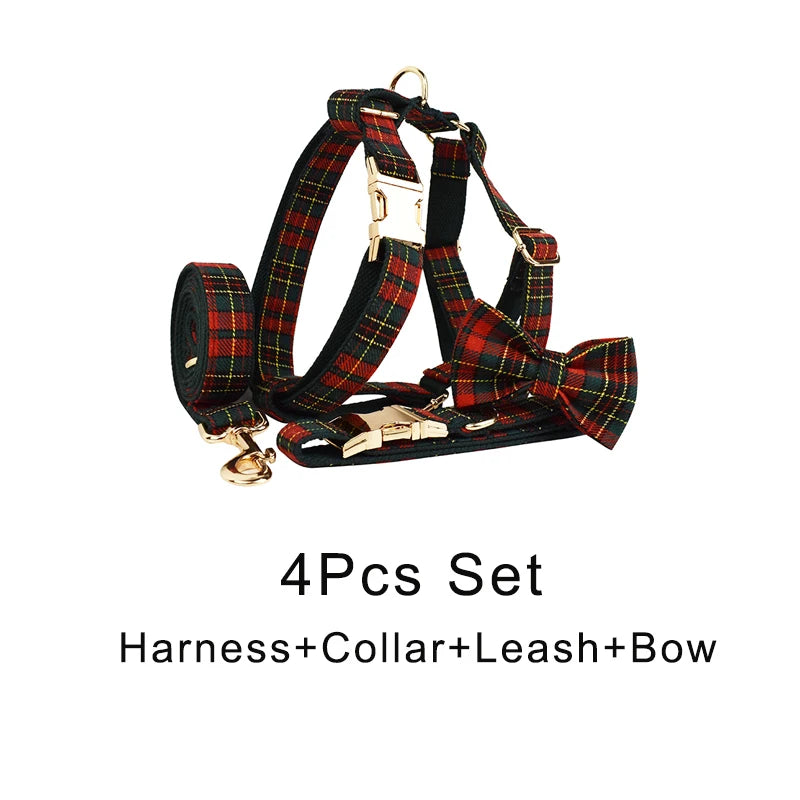Luxury Collar Leash Dog Harness Set