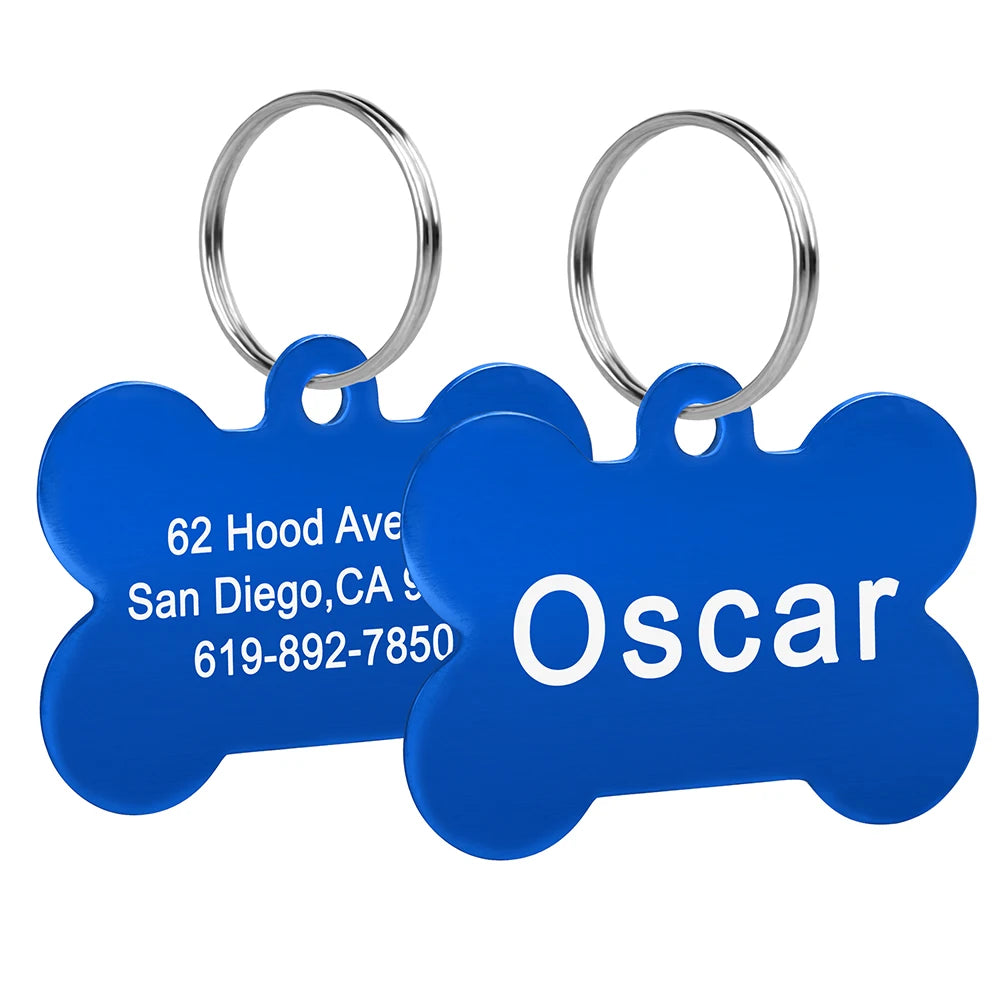 Bone-Shaped Personalized Pet ID Tag