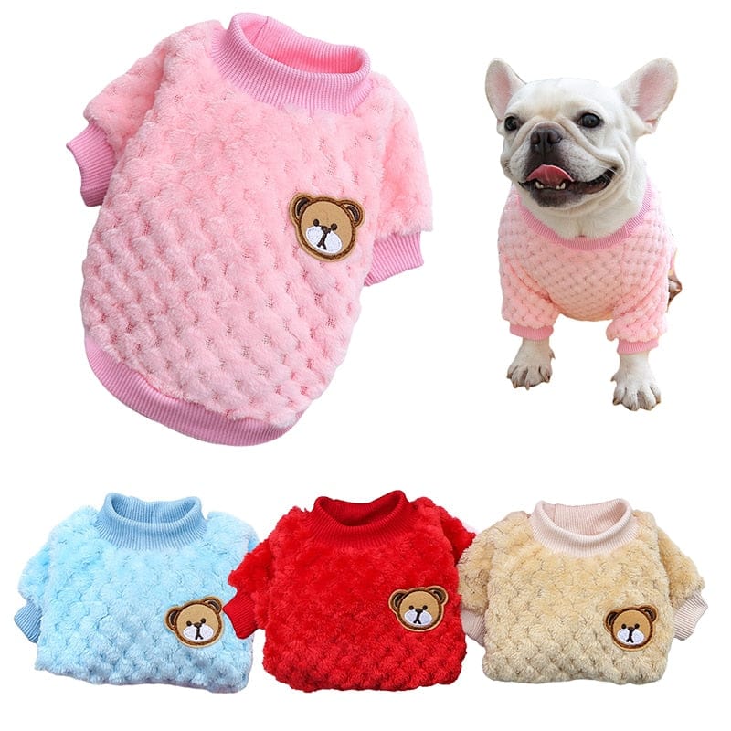 Bear Dog Vest Winter Warm Clothes