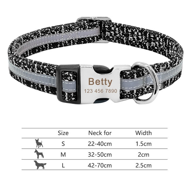 Dog Collar Engraved ID Tag