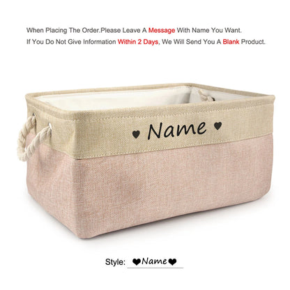 Personalized Pet Toy Storage Basket