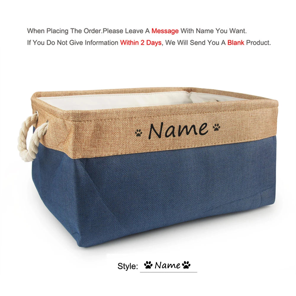 Personalized Pet Toy Storage Basket