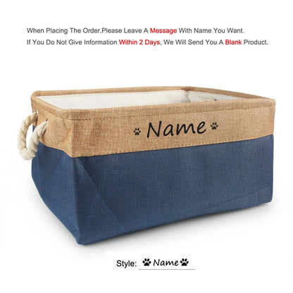 Personalized Pet Toy Storage Basket