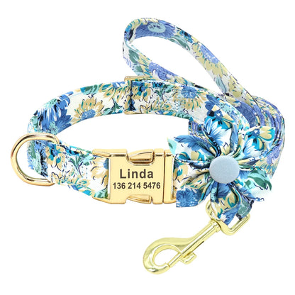 Personalized Custom Dog Collar & Leash Set