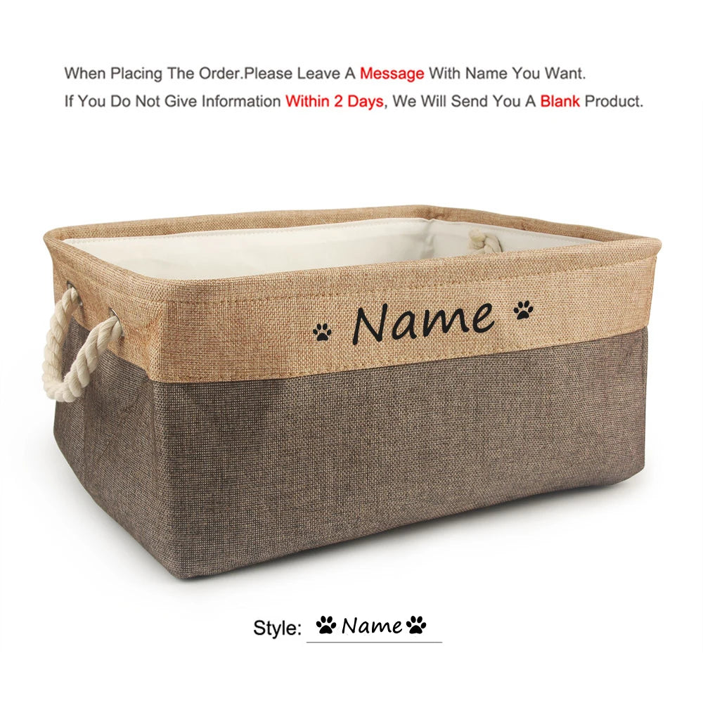 Personalized Pet Toy Storage Basket