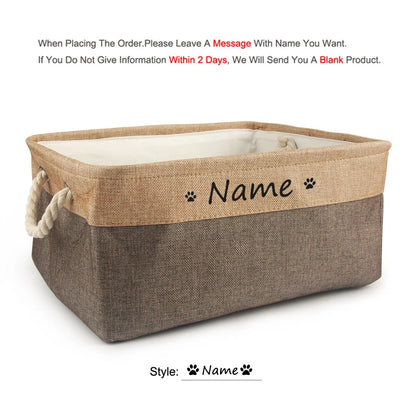 Personalized Pet Toy Storage Basket