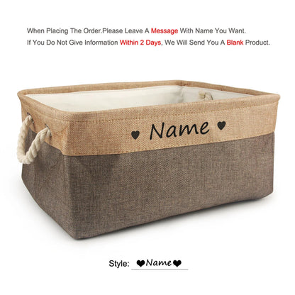 Personalized Pet Toy Storage Basket