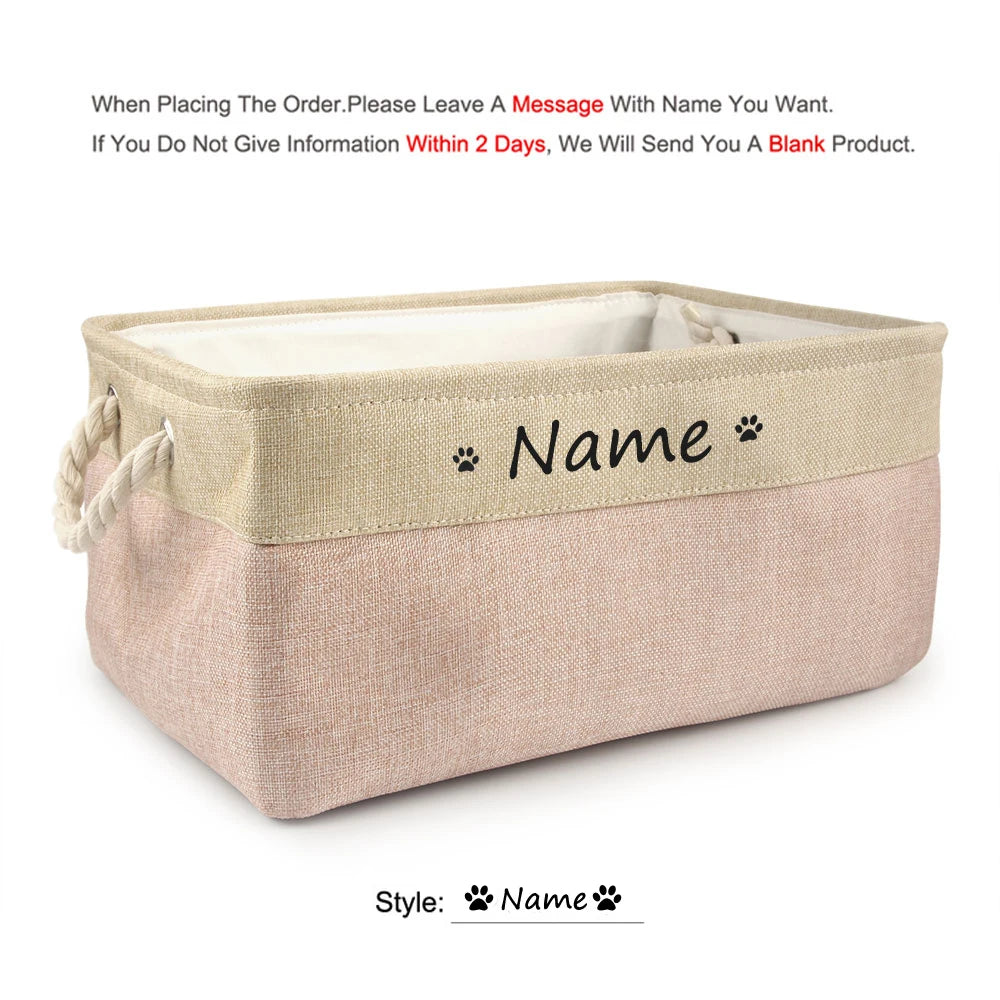 Personalized Pet Toy Storage Basket
