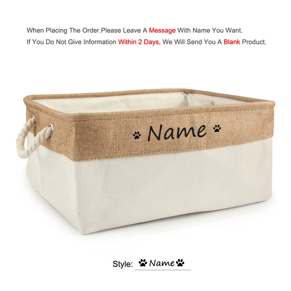 Personalized Pet Toy Storage Basket