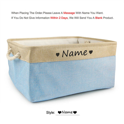 Personalized Pet Toy Storage Basket