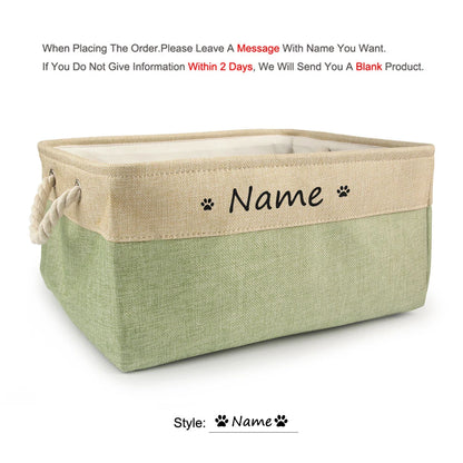 Personalized Pet Toy Storage Basket
