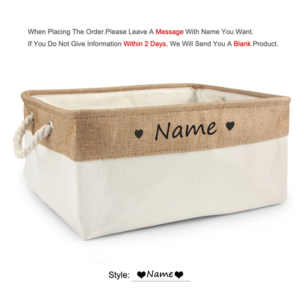 Personalized Pet Toy Storage Basket