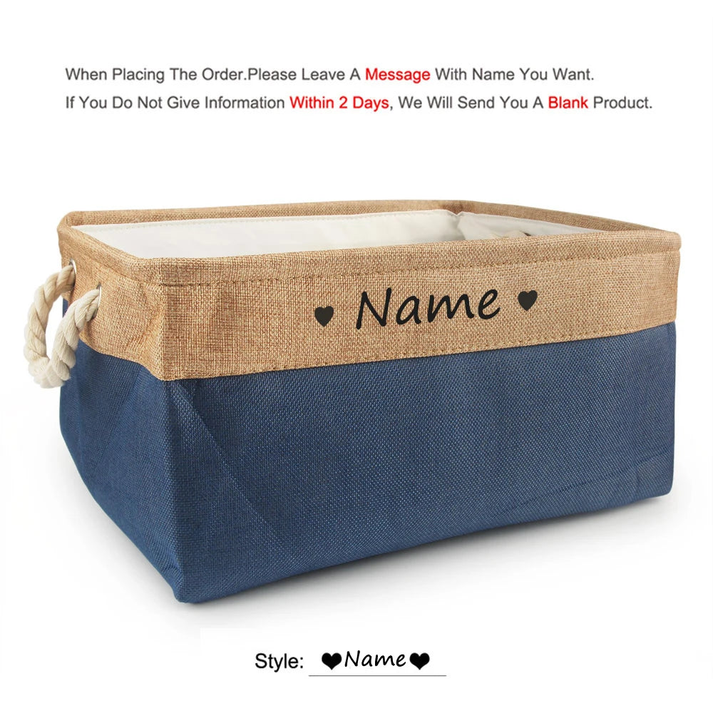 Personalized Pet Toy Storage Basket