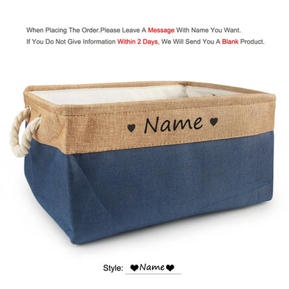 Personalized Pet Toy Storage Basket