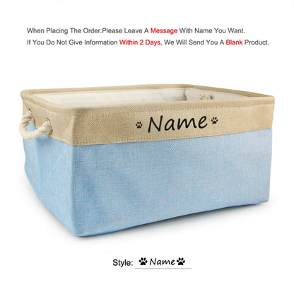 Personalized Pet Toy Storage Basket