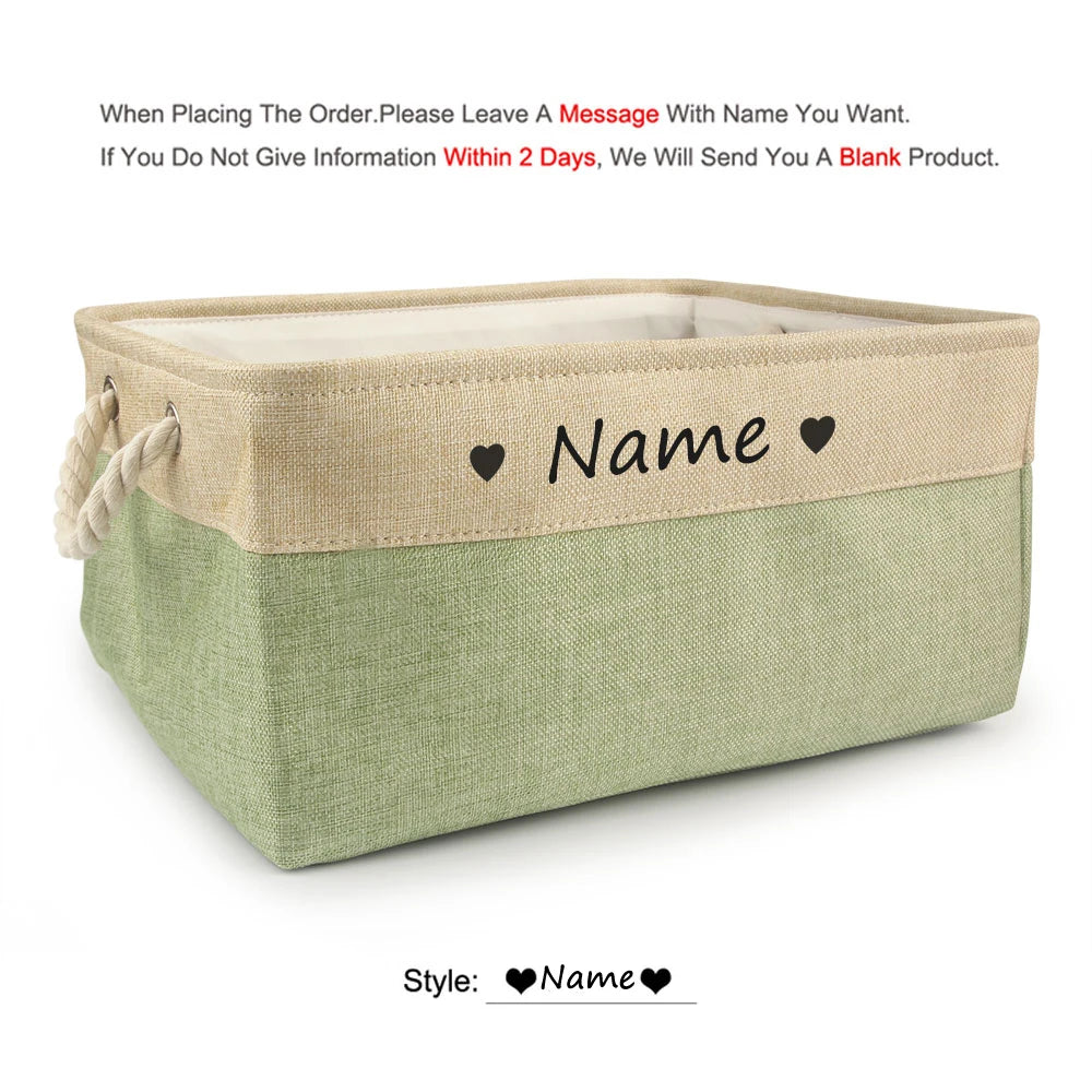Personalized Pet Toy Storage Basket
