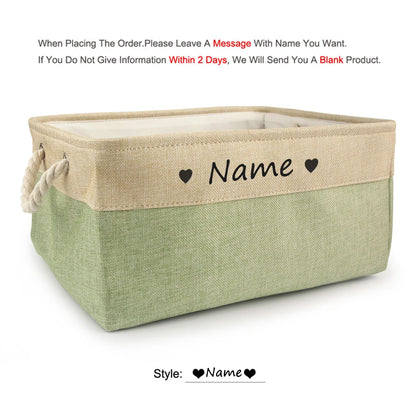 Personalized Pet Toy Storage Basket