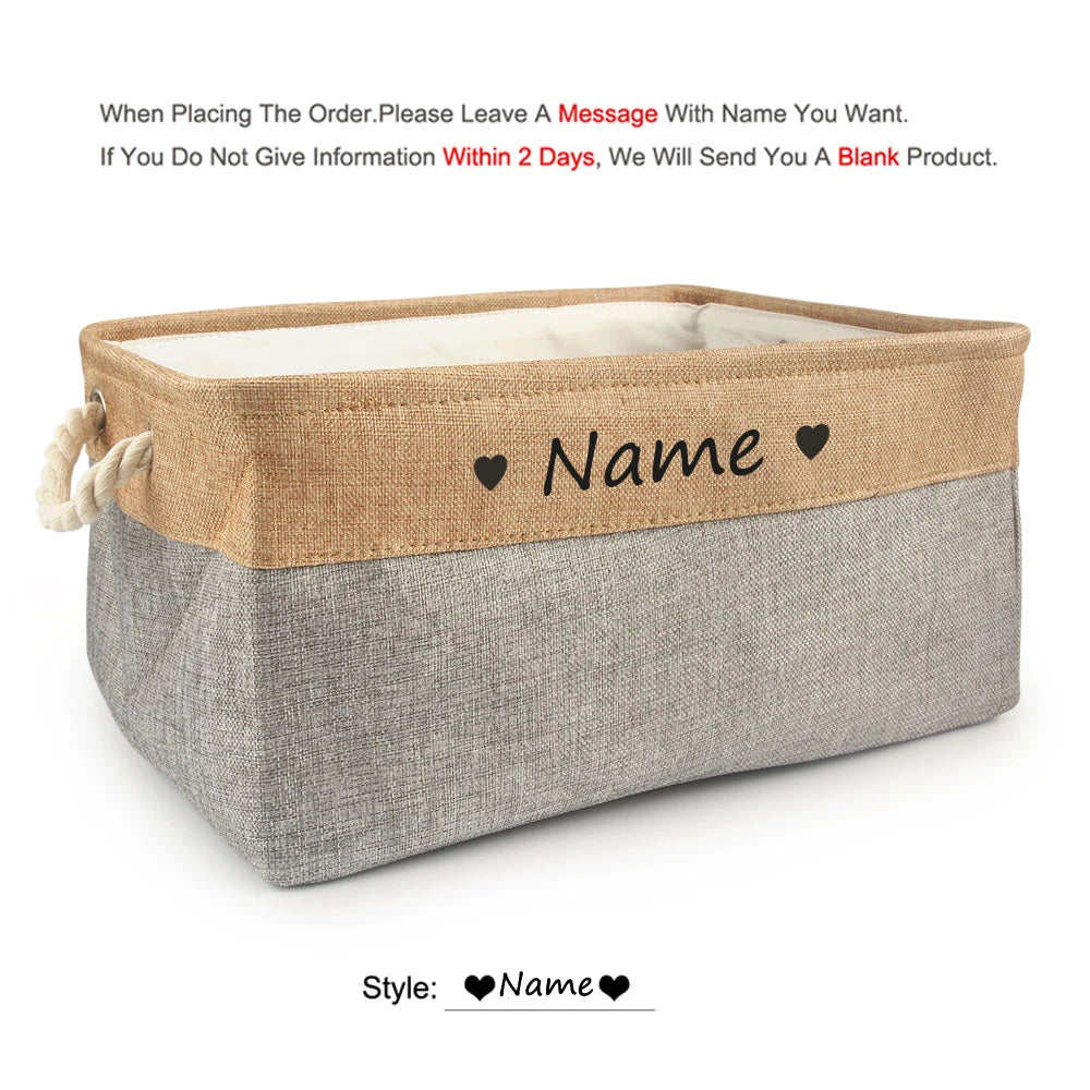 Personalized Pet Toy Storage Basket