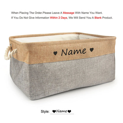 Personalized Pet Toy Storage Basket