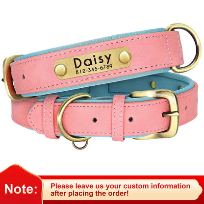 Personalized PU Leather Dog Collar